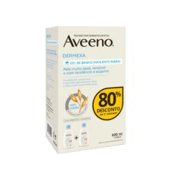 Aveeno Dermexa Gel de Banho Emoliente Duo 300ml x2